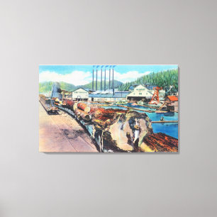 Impressão Em Tela Vista Exterior do Pacific Lumber Co, Sequoia