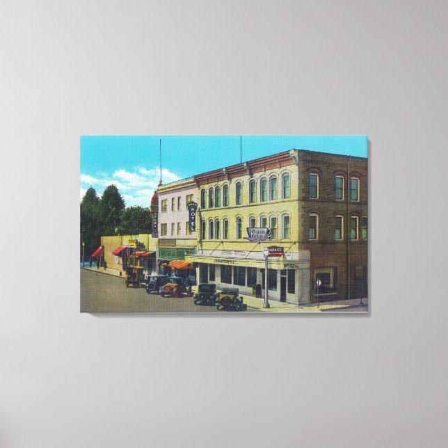 Impressão Em Tela Vista Exterior do Palace HotelUkiah, CA (Frente)