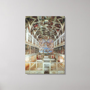 Impressão Em Tela Vista interior da capela de Sistine