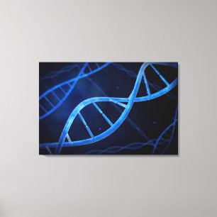 Impressão Em Tela Vista microscópica do ADN