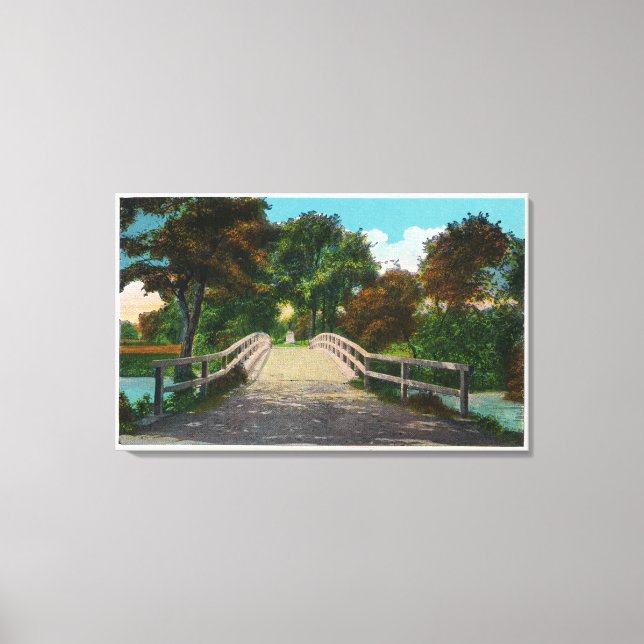 Impressão Em Tela Vista Norte Antiga da Estátua de Homem Minuto # 2 (Frente)