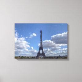 Impressão Em Tela Vista panorâmica da torre Eiffel a partir de Troca