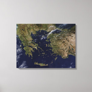Impressão Em Tela Vista satélite da piscina e da Turquia