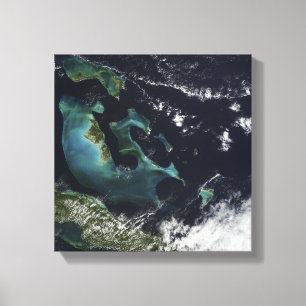 Impressão Em Tela Vista satélite das ilhas de Bahama