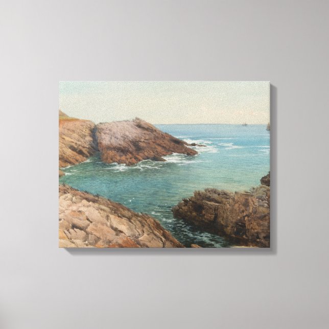 Impressão Em Tela Vista sobre o mar (Paisagem Costeira) (Marinha) (Frente)