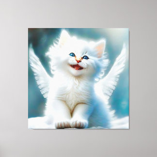 Impressão Em Tela Vitage Kitten Angel