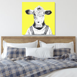 Impressão Em Tela Vitelo em Dungaree (Amarelo retrô)