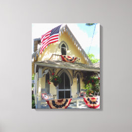 Impressão Em Tela Vitoriano Amarelo com Bunting - Vineyard de Martha