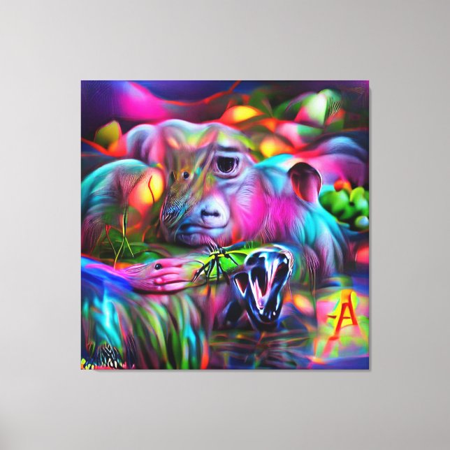 Impressão Em Tela Vivid Dreamscape: Agrizoofobia (Frente)