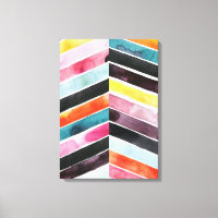 Vivid Watercolor Chevron I