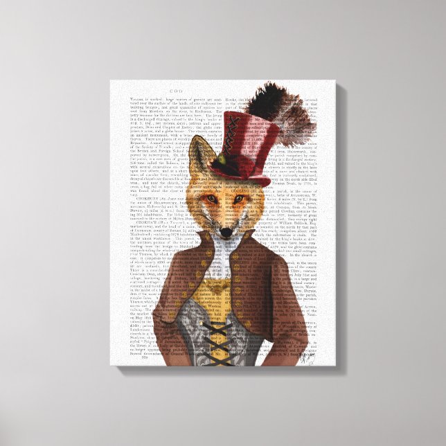 Impressão Em Tela Vivienne Steampunk Fox (Frente)