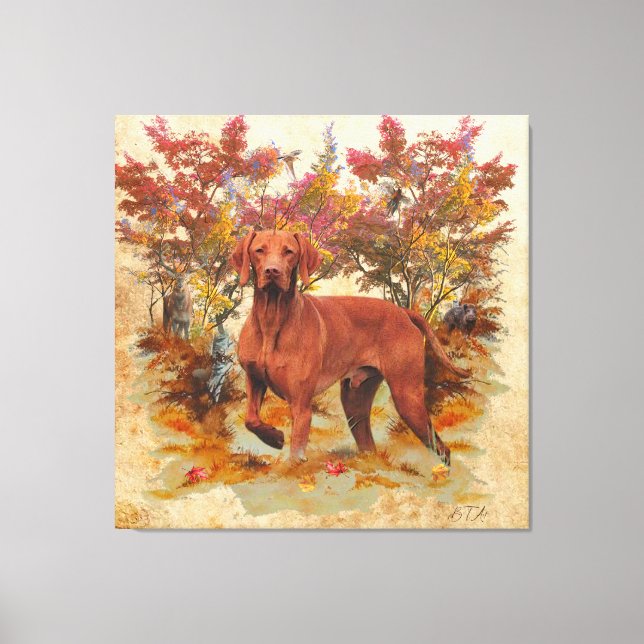 Impressão Em Tela Vizsla Travesseiro decorativo Glass Porta copos C (Frente)