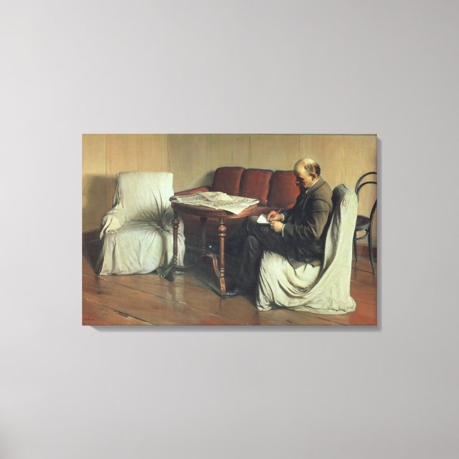 Impressão Em Tela Vladimir Lenin em Smolny, 1930 (Frente)