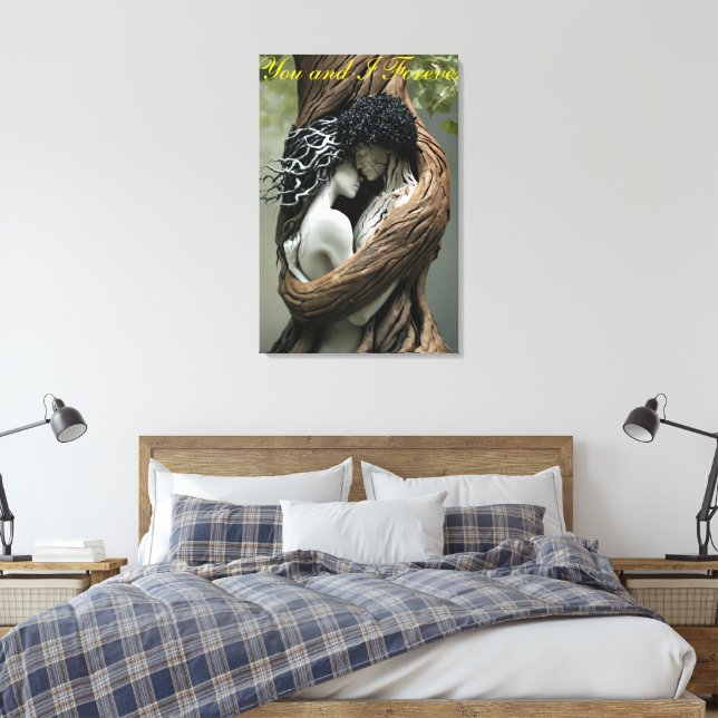 Impressão Em Tela Você e Eu Para Sempre (Insitu(Quarto))