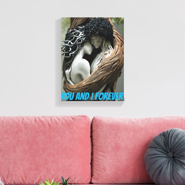 Impressão Em Tela Você e Eu Para Sempre (Insitu(Sala de estar))