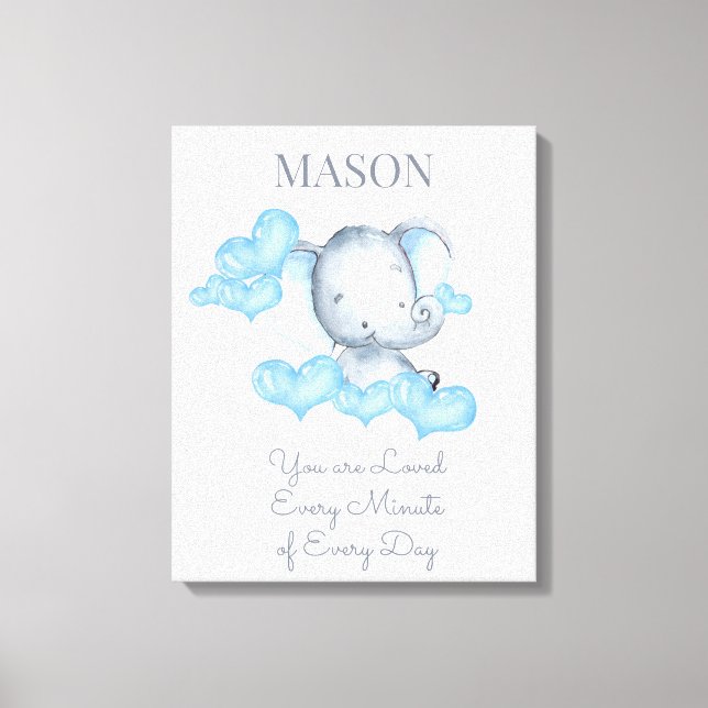 Impressão Em Tela Você é um lindo bebê elefante personalizado (Frente)