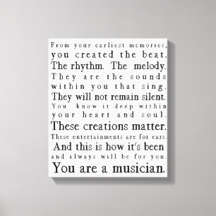 Impressão Em Tela Você é um músico