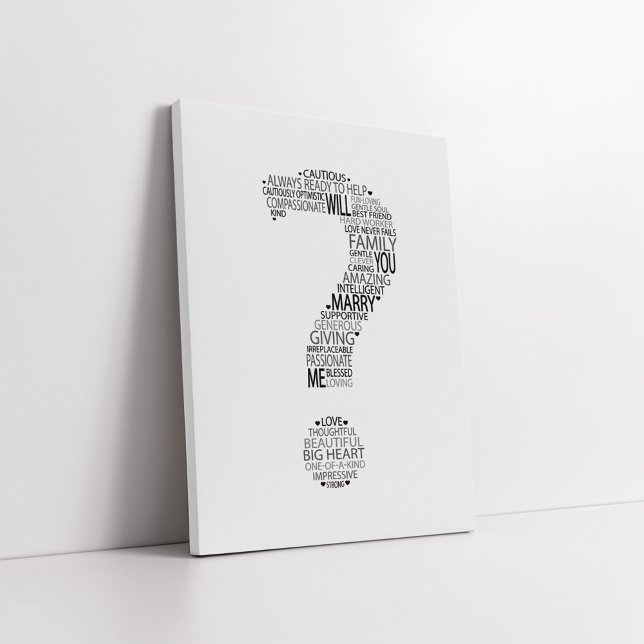 Impressão Em Tela Você Me Casado A Tipografia? (Criador carregado)