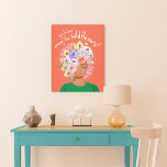 Impressão Em Tela Você Pertence Entre As Flores Florais Lady Art<br><div class="desc">Uma bela tela de pintura de parede tão única quanto você! Brilhe seu espaço com nossa tela de pintura feminina florescente. Pintada à mão e tão adorável,  esta arte mostra uma senhora espantosa com um penteado de flor silvestre. Trabalho de arte e design por Papelaria de Moodthologia.</div>