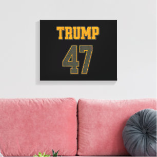 Impressão Em Tela Voltar Equipe Trump 47 Vintage