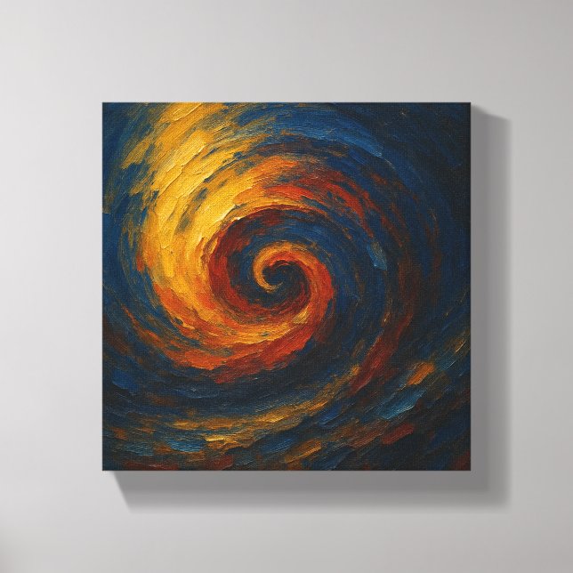 Impressão Em Tela Vórtex Espiral Dinâmico - Energia Abstrato (Frente)