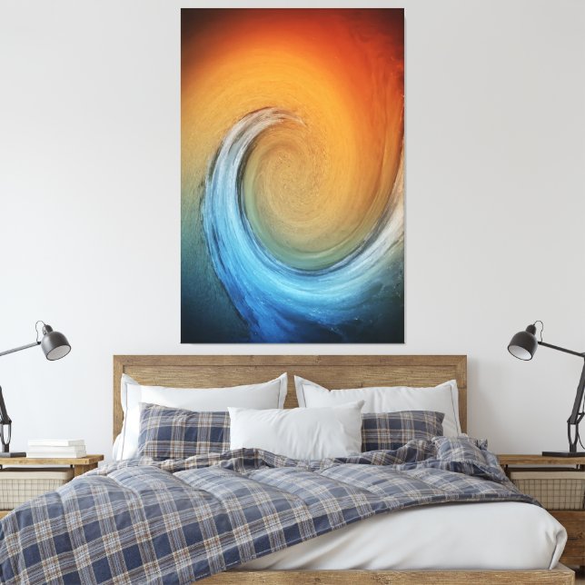 Impressão Em Tela Vórtice (Insitu(Quarto))
