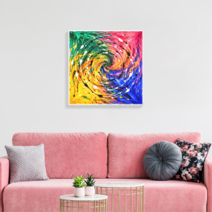 Impressão Em Tela Vórtice Pintado
