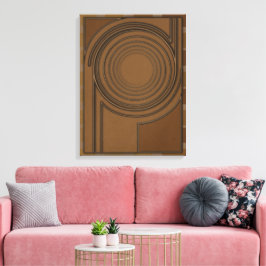 Impressão Em Tela Vórtice Terrestre: Arte Boho Minimalista 3D Modern
