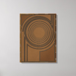 Impressão Em Tela Vórtice Terrestre: Arte Boho Minimalista 3D Modern