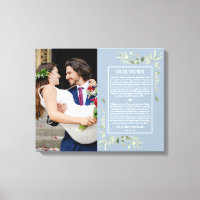 Votos de Casamento Poeira Azul Verde Foto 