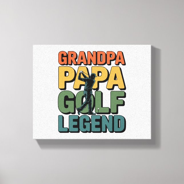Impressão Em Tela Vovô da Legenda Golf (Frente)