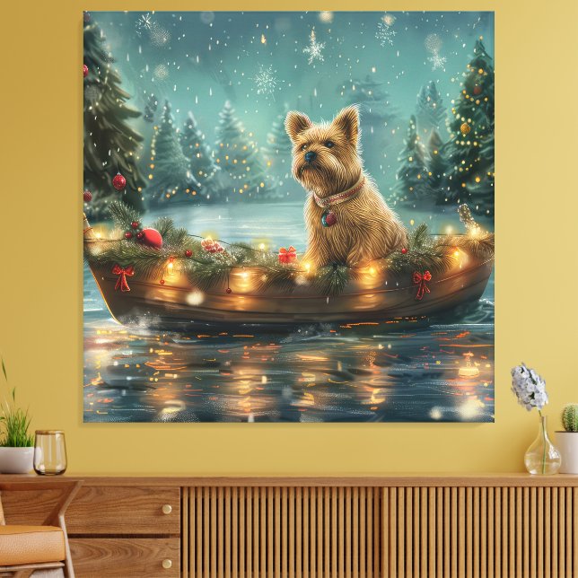 Impressão Em Tela Voyage festiva do Cairn Terrier Christmas (Insitu(Sala de estar))