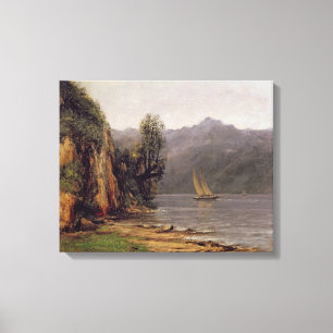 Impressão Em Tela Vue du Laca Leman, c.1873-77