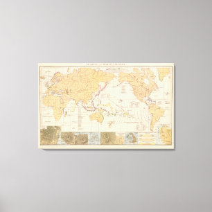 Impressão Em Tela Vulkane, mapa do atlas de Koralleninseln