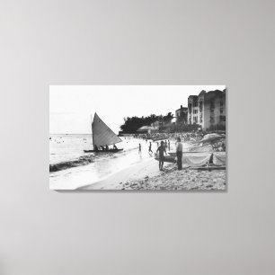 Impressão Em Tela Waikiki Beach e Boats Honolulu