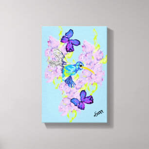 Impressão Em Tela Wall Art; Dia com Pássaro Humming