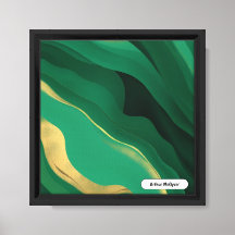 Wall Art Modern Aesthetic Emerald Luxury