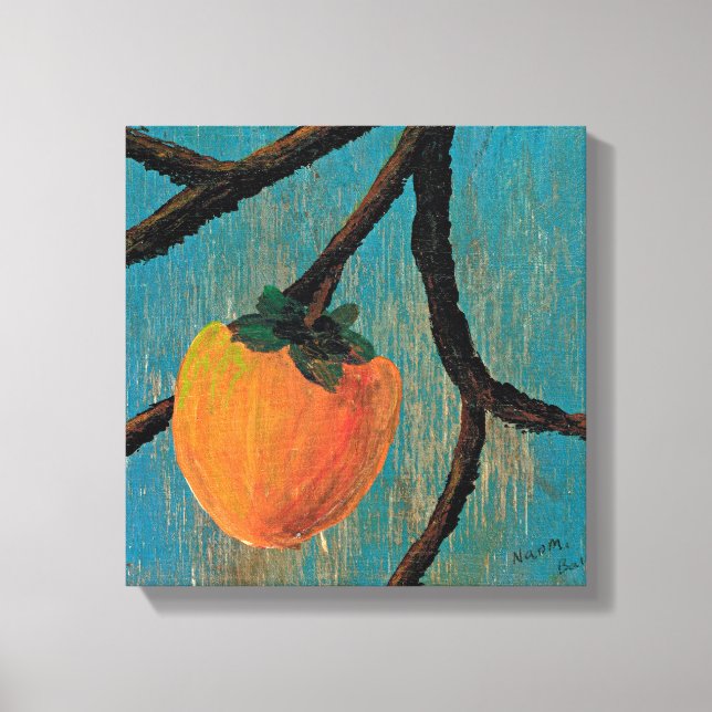 Impressão Em Tela Wall Art Persimmon no Branch (Frente)
