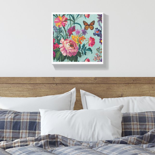 Impressão Em Tela wallart de flores (Insitu(Quarto))
