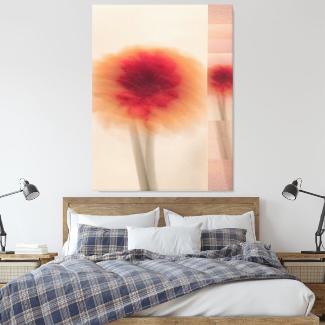 Impressão Em Tela Warm Neutral Abstract Floral Wall Decor (Insitu(Quarto))