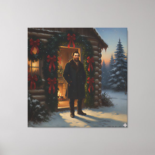 Impressão Em Tela Warm Welcome: Eastman Johnson Holiday Glow (Frente)