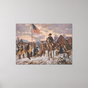 Impressão Em Tela Washington na forja do vale por Edward Percy Moran
