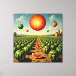 Impressão Em Tela Wassermelonenfeld im Sonnenschein