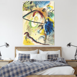 Impressão Em Tela Wassily Kandinsky - Aquarela IX (com linha preta)