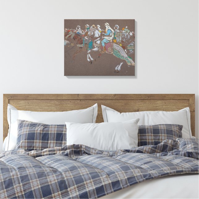 Impressão Em Tela Wassily Kandinsky - Cavalaria Árabe (Insitu(Quarto))