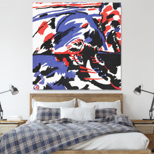 Impressão Em Tela Wassily Kandinsky - Duas Mulheres numa Terra ao Lu