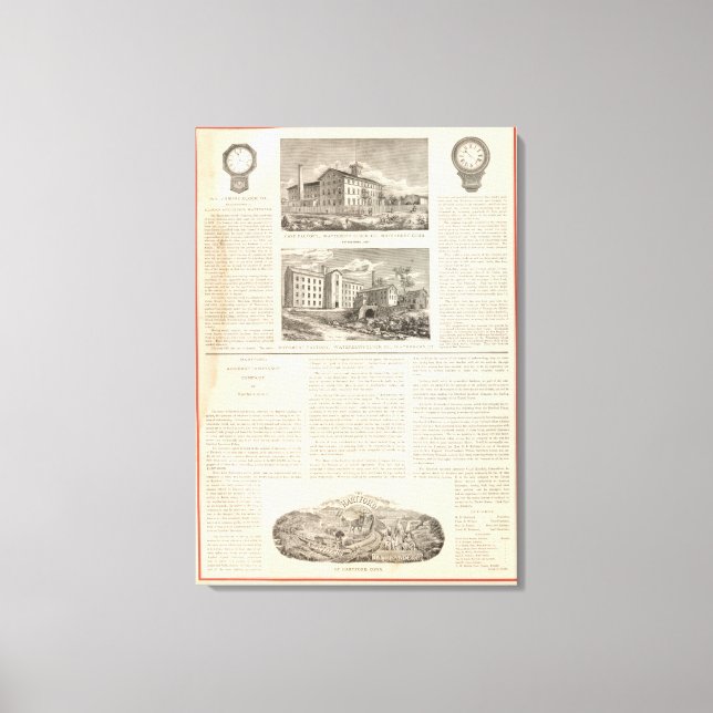 Impressão Em Tela Waterbury Clock Company (Frente)