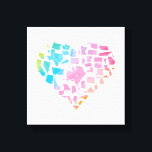 Impressão Em Tela Watercolor United States Heart<br><div class="desc">Essa design apresenta uma ilustração dos estados americanos em forma de coração.</div>