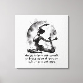 Impressão Em Tela Watercolor Yoga Reiki - Pose Rei Pigeon De Uma Per