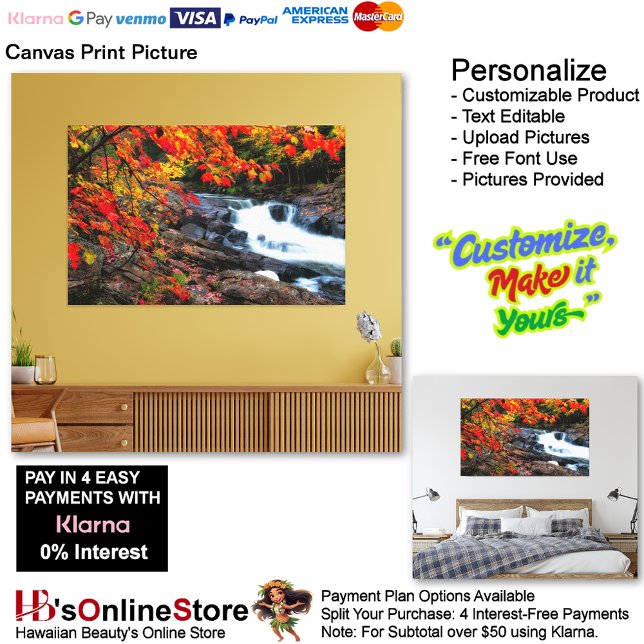 Impressão Em Tela Waterfall Nature Relax Casa Imagem 16 (Waterfalls Nature Relax Home Office Canvas Print Picture 16.)